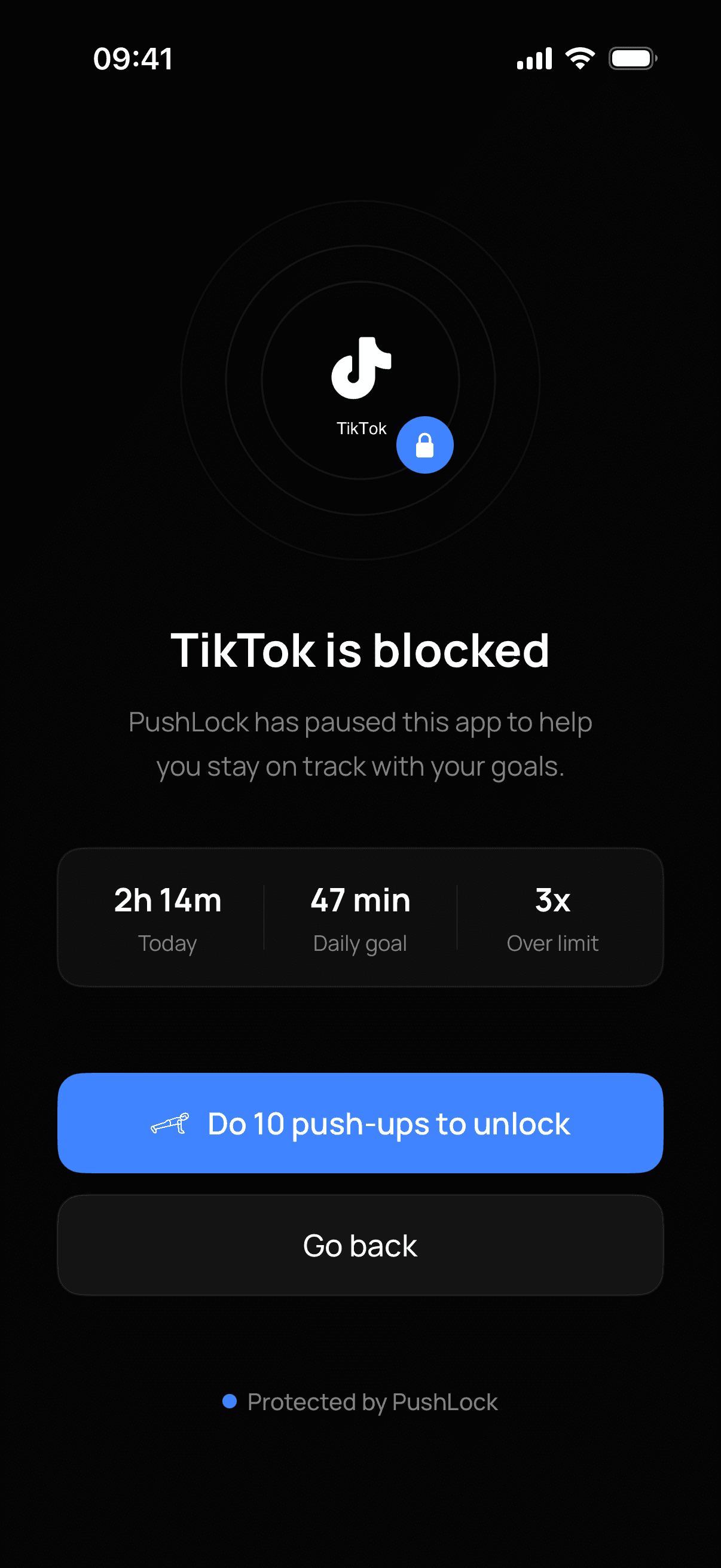 PushLock blocks apps until you do push-ups